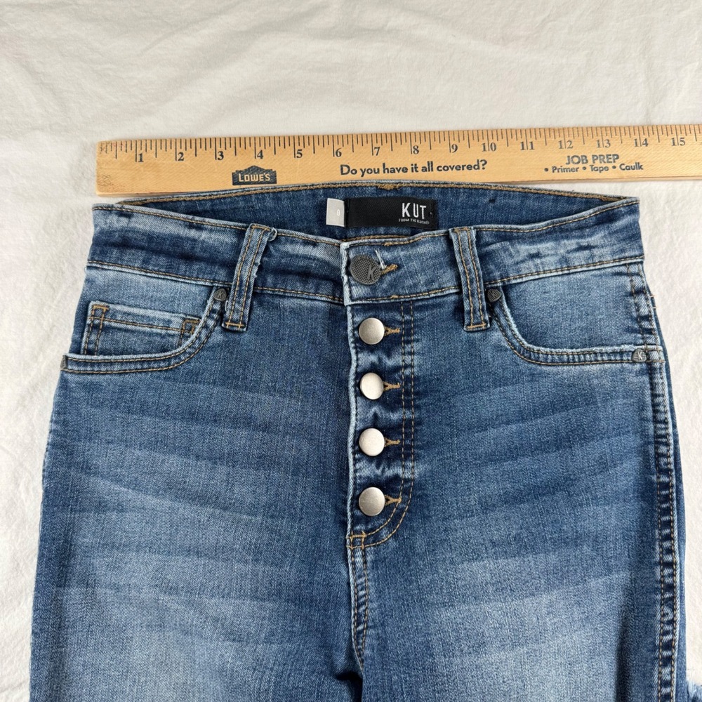 KUT from the Kloth Women's Size 0 Blue Connie Fab Ab Ankle Skinny Jeans - Picture 4 of 12